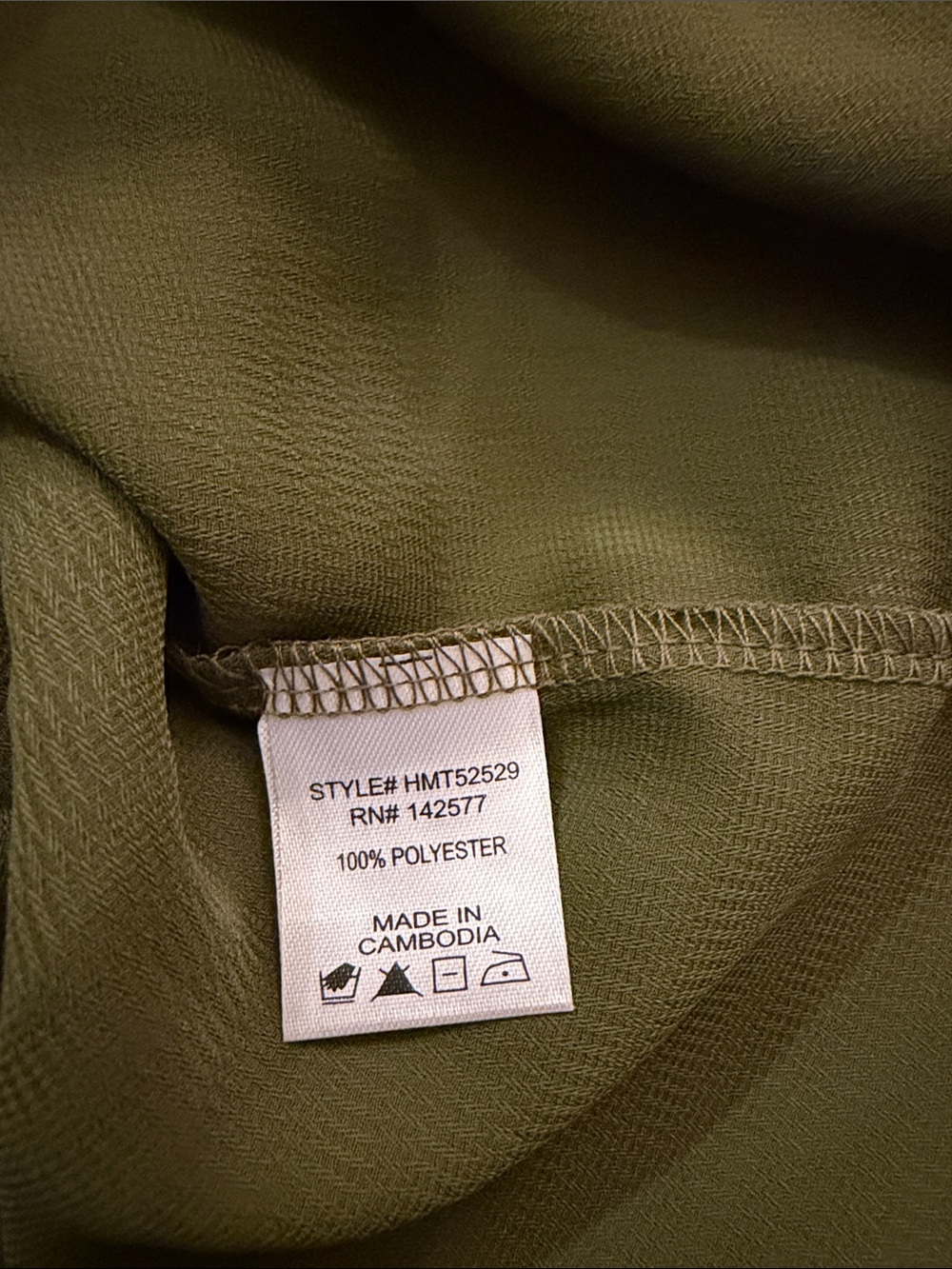 Olive Green Pleated Keyhole Cap Sleeve Blouse - Picture 4 of 5